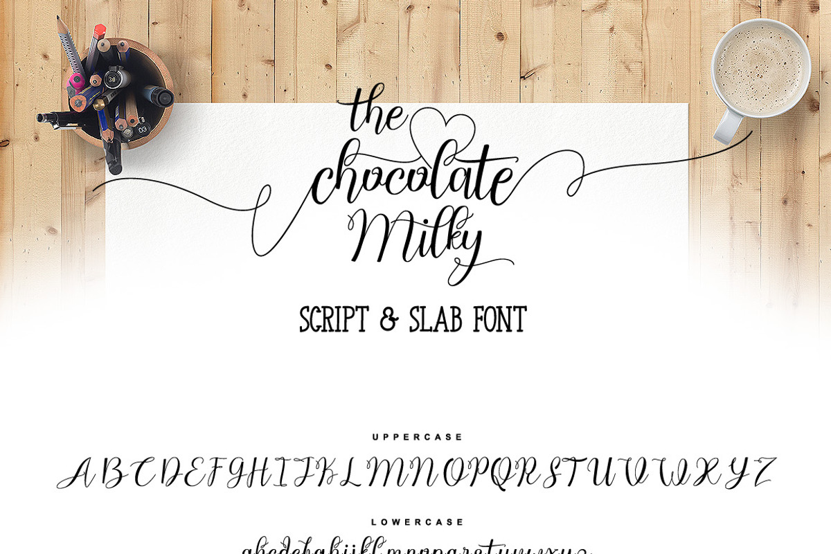 Chocolate Milky (Script And Slab), a Script Font by FHFont (Photo 10 of 11)