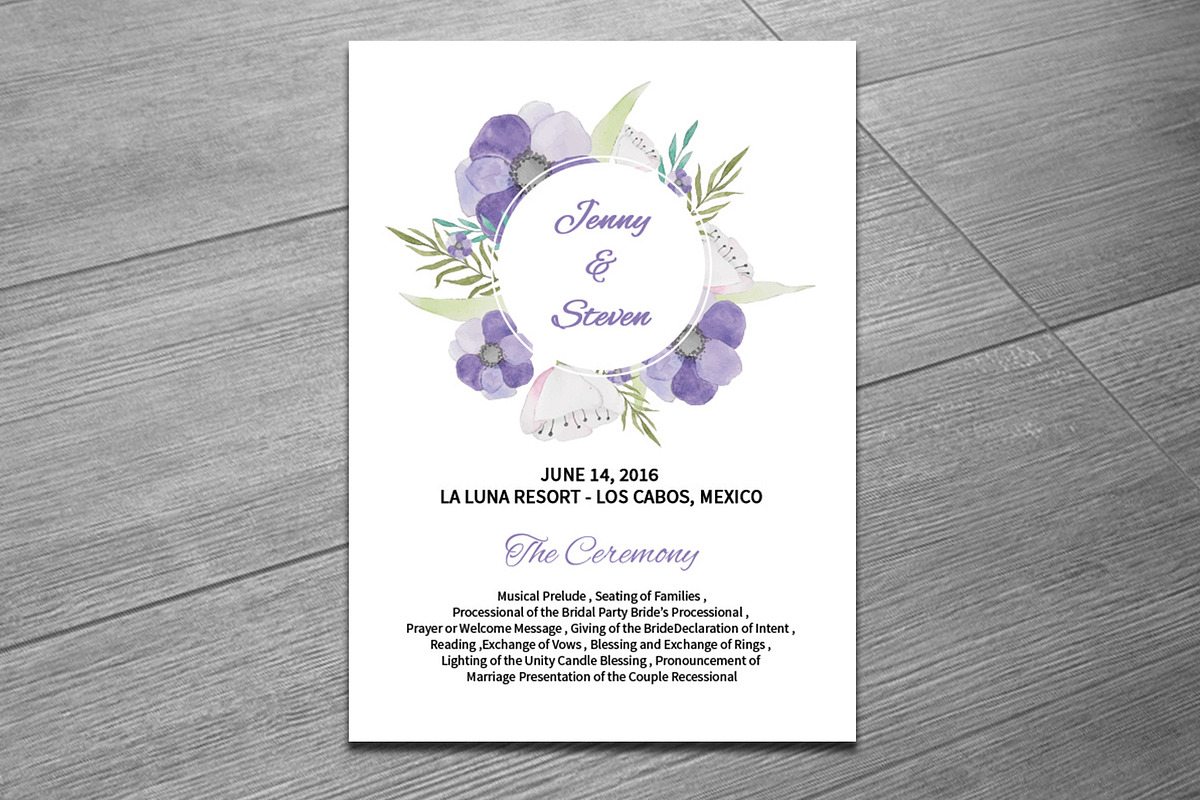 Wedding Fan Program Template, an Invitation Template by retrographix (Photo 2 of 3)