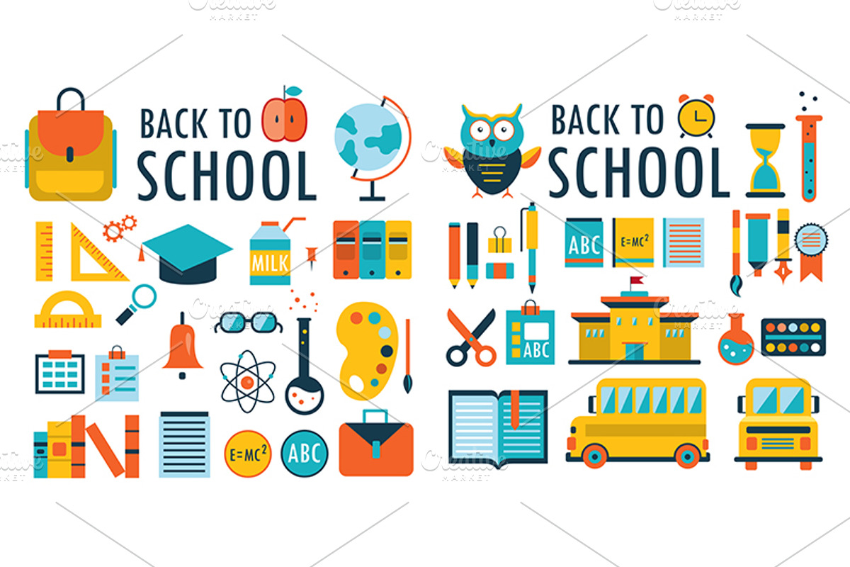 Back to school 40 vectors pack, an Education Illustration by Anttoniu (Photo 3 of 5)