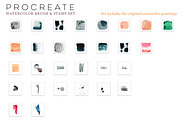 Procreate Watercolor Brush & Stamps, a Brush Add-On by CC CREATIVE CO (Thumbnail 20 of 21)