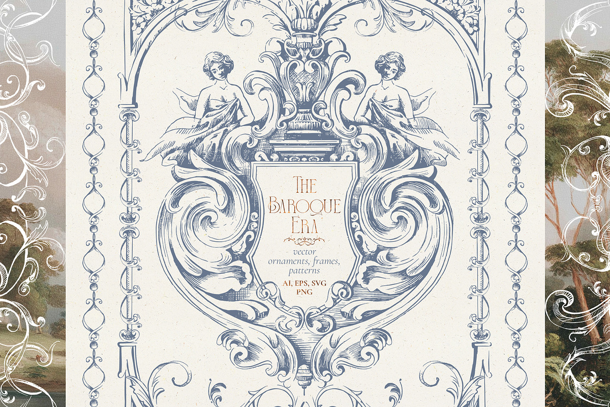 The Baroque Era- Vintage Vector set, a Decorative Illustration by Pamyatka Shop (Photo 1 of 23)