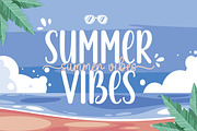 Beach Umbrella Duo, a Script Font by DN Creative (Thumbnail 2 of 10)