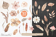 Watercolour Bohemian Florals Neutral, a Decorative Illustration by Bloomella (Thumbnail 7 of 8)