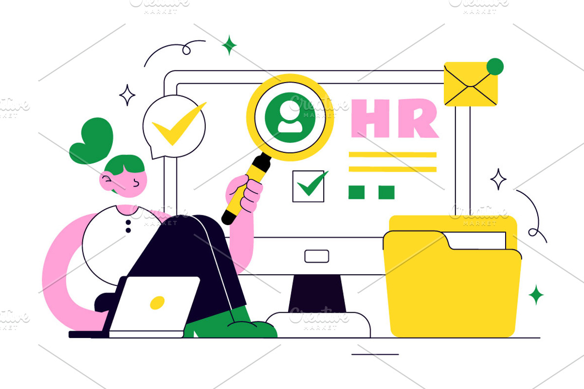 10 Human Resources Illustration, a Person Illustration by denayunebgt (Photo 4 of 4)