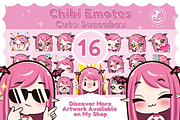 Chibi Succubus Emotes for Twitch, an Illustration by Foxify Arts (Thumbnail 1 of 4)