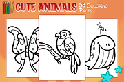 Cute Animals Coloring Pages, an Animal Illustration by LK. (Thumbnail 1 of 3)