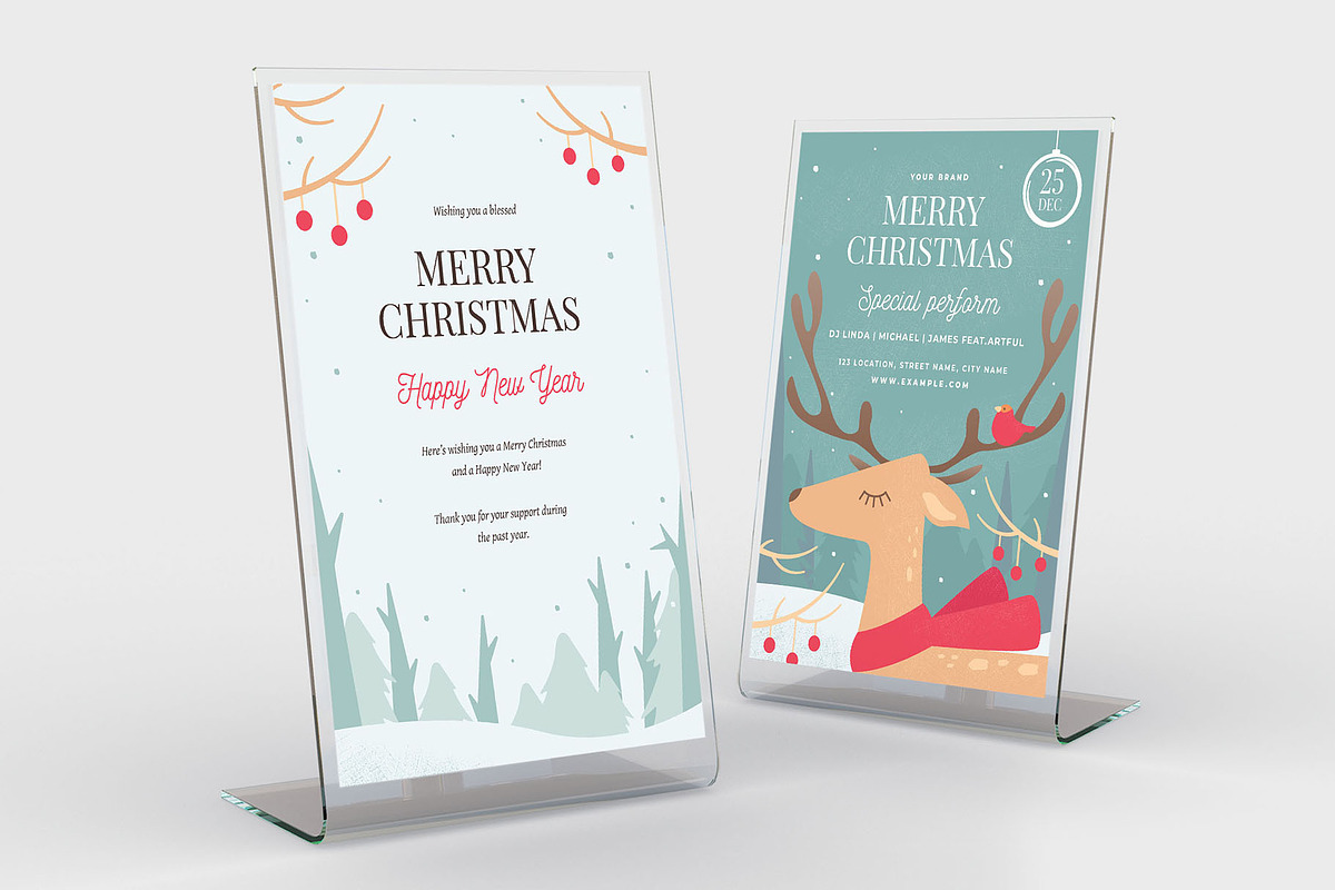 Merry Christmas Greetings Cards, a Card Template by BrandPacks (Photo 5 of 5)