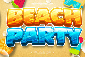 Beach Party Editable Text Effect