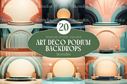 20 Art Deco Podium Backgrounds, a Background Graphic by Incomelion (Thumbnail 1 of 6)