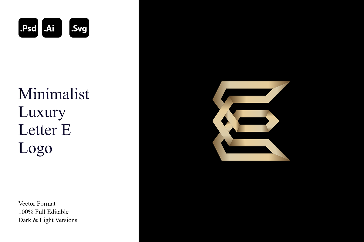 Minimalist Luxury Letter E Logo, a Branding & Logo Template by Luxury Logos (Photo 1 of 4)