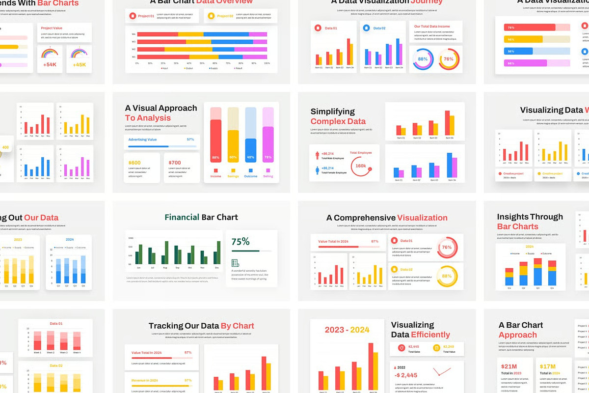 Bar Chart Diagram GSlides PowerPoint, a Presentation Template by Fit-tee (Photo 2 of 2)
