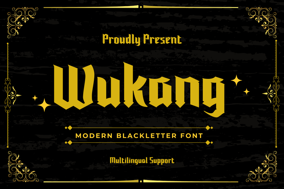 Wukang, a Blackletter Font by twinstd (Photo 1 of 13)