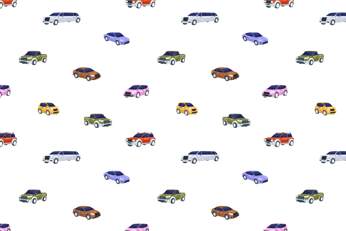 Passenger cars seamless patterns, a Pattern Graphic by Good Studio (Photo 2 of 6)