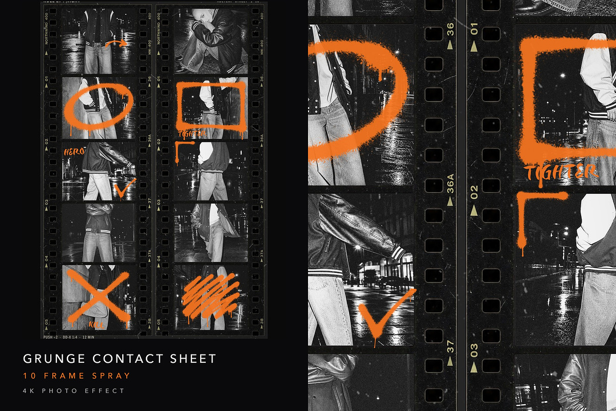 Grunge Film Strip Contact Sheet, a Social Media Template by DesignerCandies (Photo 1 of 5)