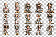 Cowgirl PNG Clipart Bundle, a Person Illustration by Nicolle's Colorful Art (Thumbnail 3 of 6)