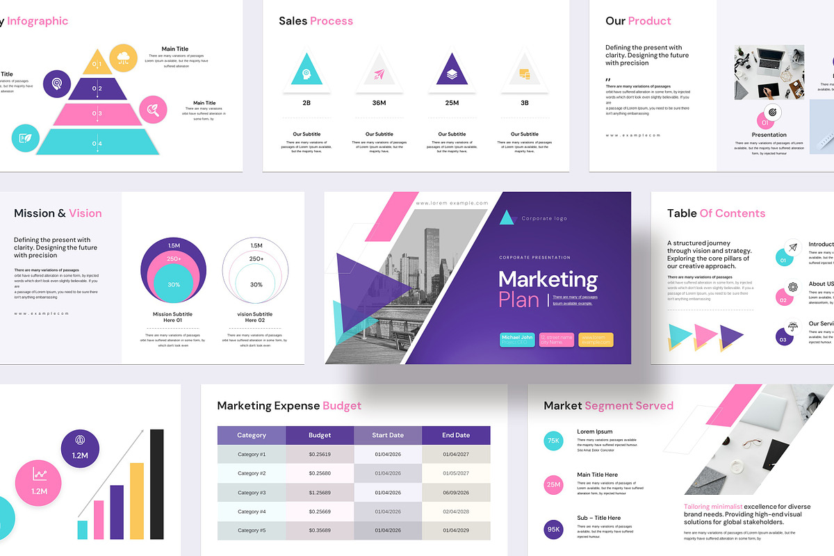 Marketing Plan Presentation Template, a Presentation Template by Slide_Genius1 (Photo 3 of 9)
