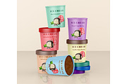 Ice Cream Cup Mockups, a Cups & Container Mockup by Mockups Planet (Thumbnail 4 of 5)
