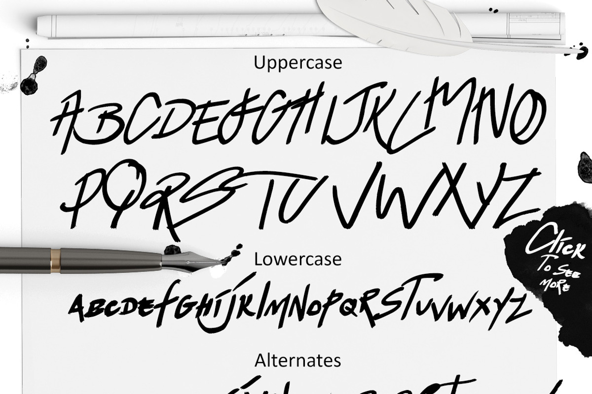 Bjorn Rider Hand Drawn Display Font preview 2
