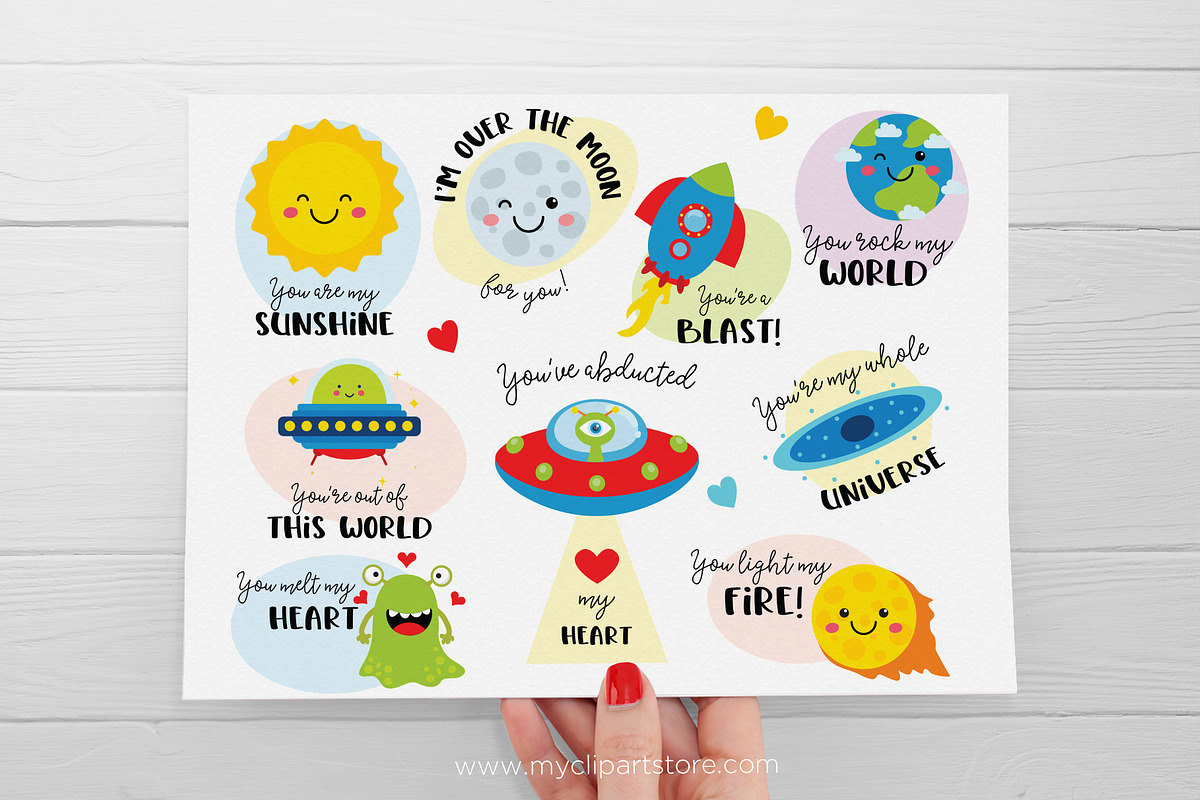 Valentine Sayings, Space, SVG, an Illustration by MyClipArtStore (Photo 2 of 2)