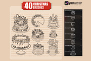 Christmas brushes for Procreate, a Brush Add-On by PDknyStudio (Thumbnail 2 of 5)