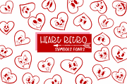 Heart Retro| Symbols Fonts, a Symbol Font by Sirinart (Thumbnail 1 of 6)