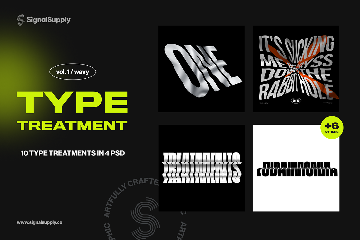 TYPE TREATMENT - Vol.1 Wavy, a Graphic by SignalSupply (Photo 1 of 8)