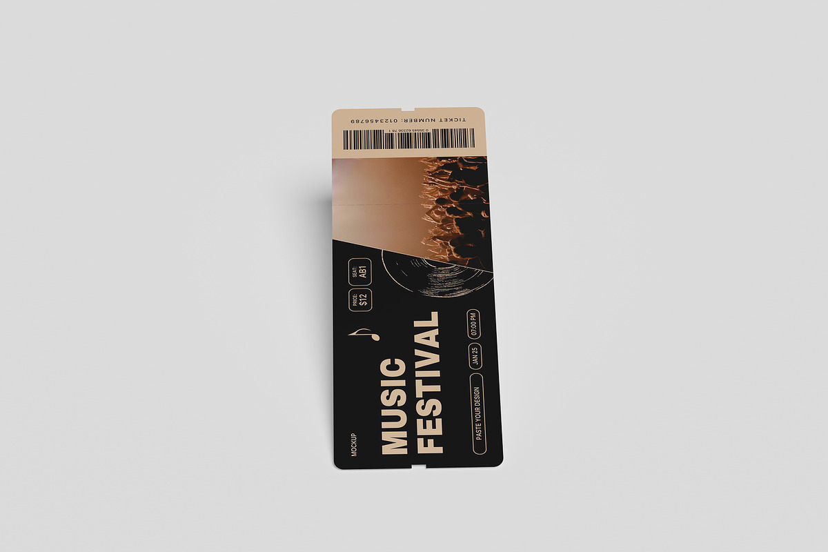 TICKET MOCKUP, a Print Template by kebunmockup (Photo 2 of 5)