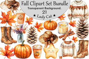 Fall Clipart Set, an Illustration by CitraGraphics