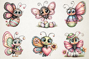 Whimsical Easter Butterfly Clipart, an Animal Illustration by RobertsArt (Thumbnail 4 of 6)