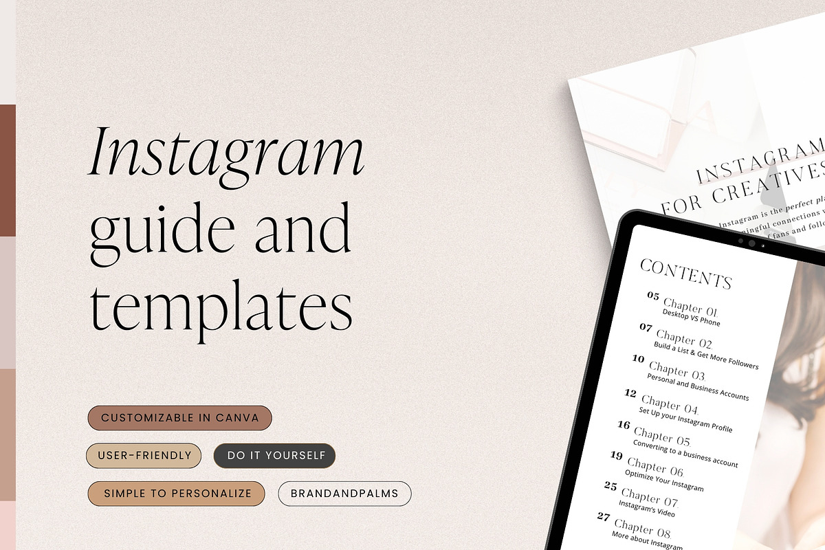 Instagram DIY Templates + Guide, a Social Media Template by Brand & Palms (Photo 1 of 10)