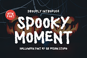 Spooky Moment - Halloween Font, a Handwritten Font by QR Design Studio (Thumbnail 1 of 7)