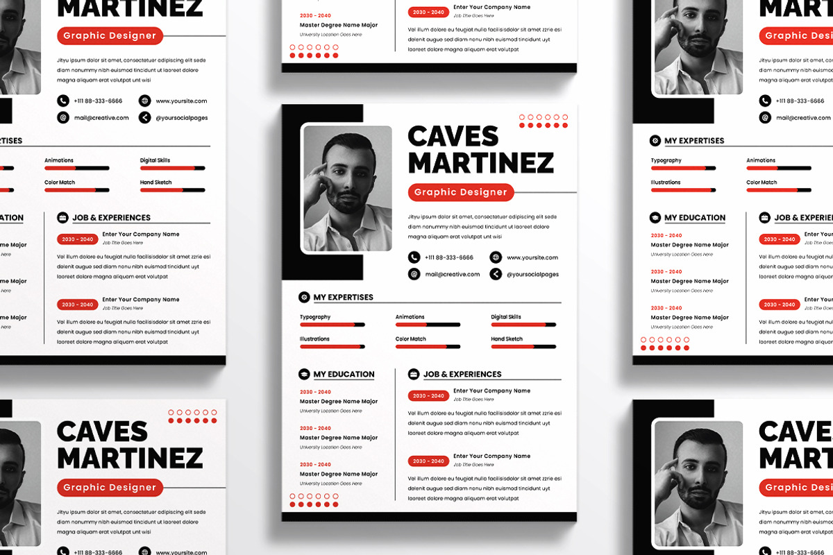 Mono Style Resume CV, a Resume Template by iDoodle Studio (Photo 4 of 4)