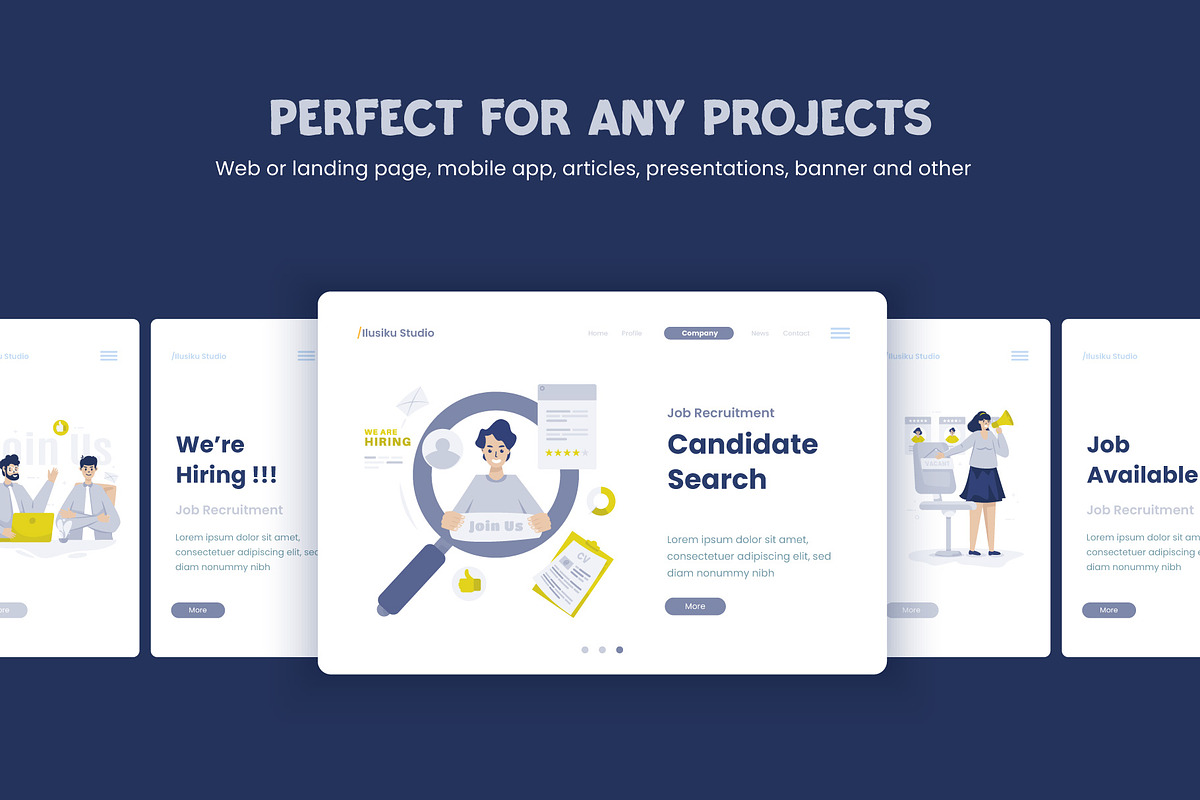 15 Job Recruitment Illustrations, a Work Illustration by Ilusiku Studio (Photo 4 of 5)