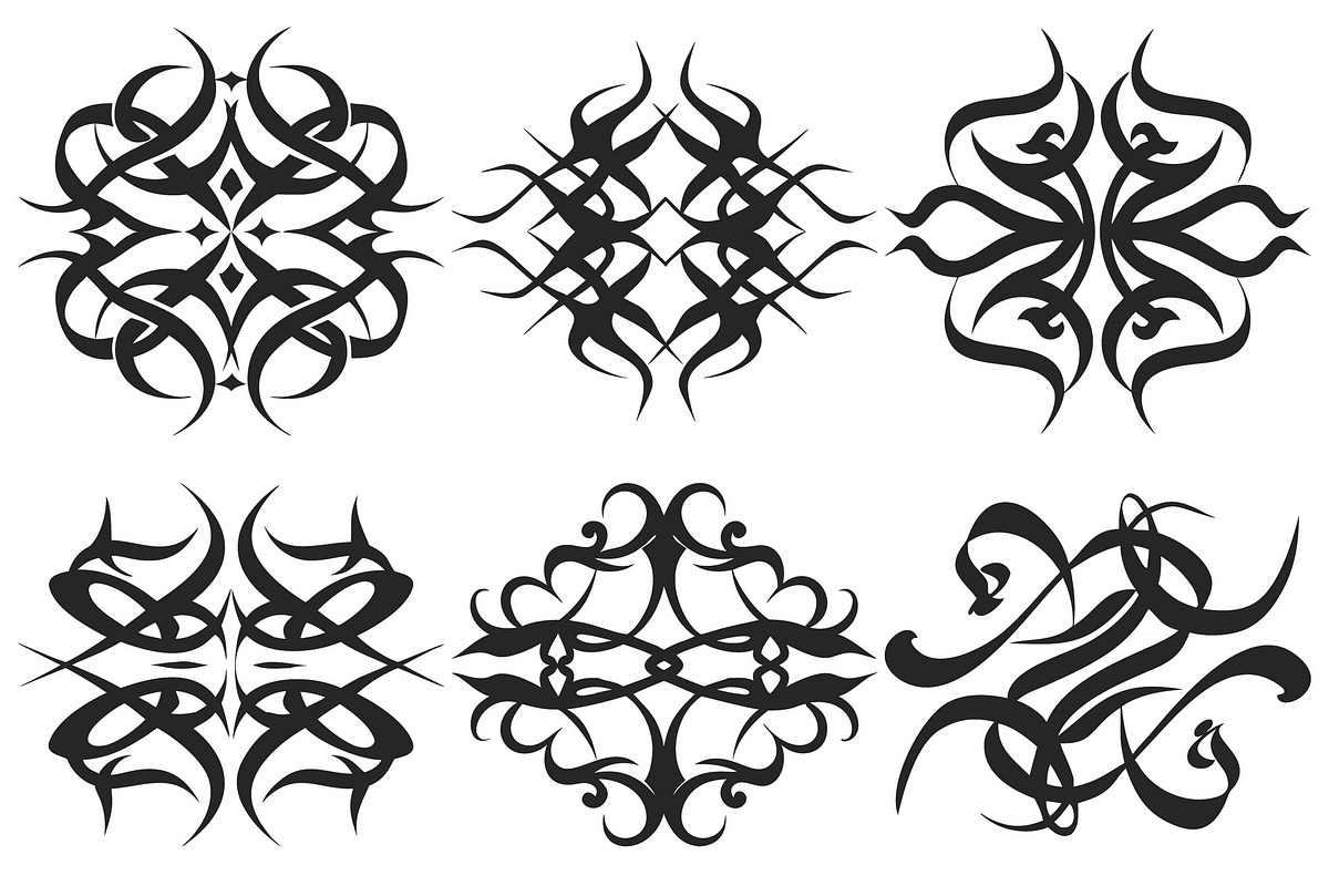 Tribal Tattoo Style Designs, an Object Graphic by Billah Hub