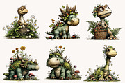 Whimsical Woodland Dinosaur Clipart, a Seasonal Illustration by Designworld (Thumbnail 3 of 8)