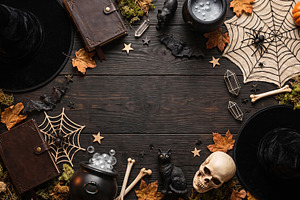 halloween frame with space for text
