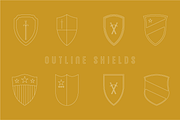 8 Colorful Vector Shields, an Illustration by The Petim (Thumbnail 2 of 2)