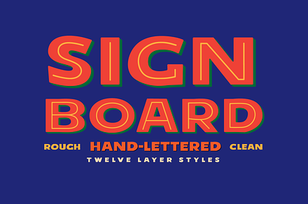 Signboard Extra Bold Lettering