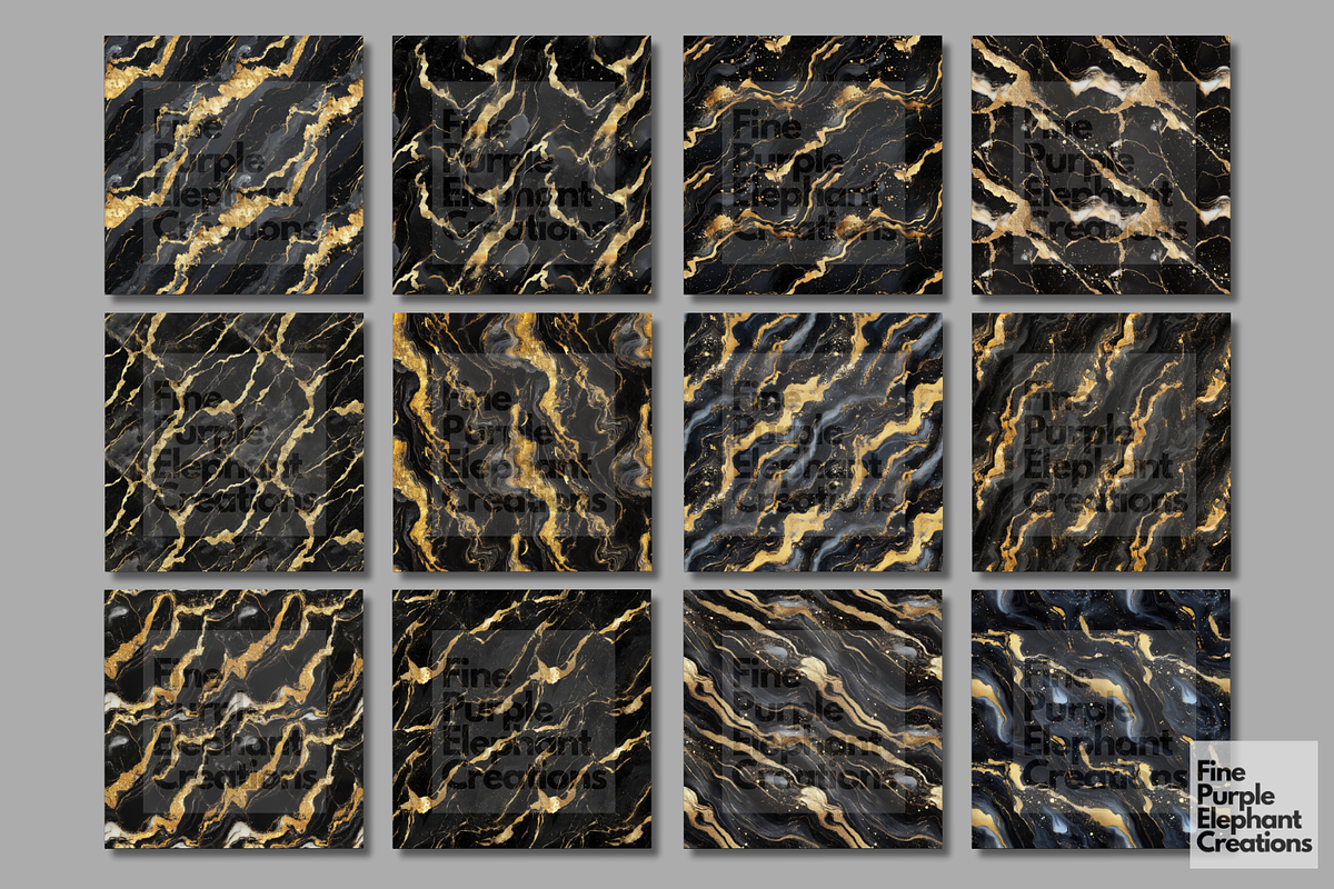 Black Gold Marble Texture Granite, a Pattern Graphic by Fine Purple Elephant (Photo 5 of 5)