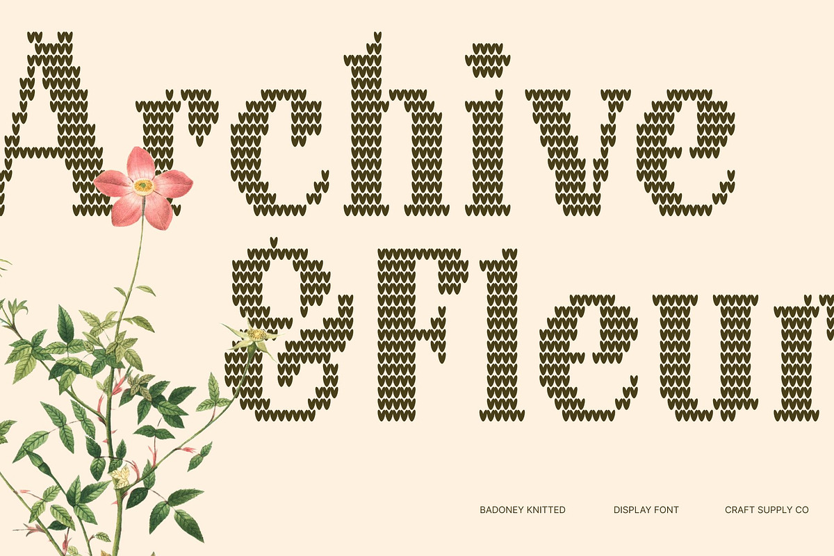 Badoney Knitted, a Serif Font by Craft Supply Co. (Photo 6 of 8)
