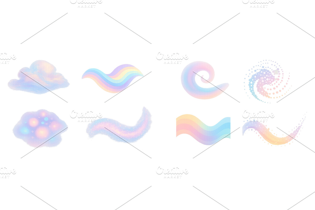 Colorful cloud and wave designs, an Illustration by ZinetroN