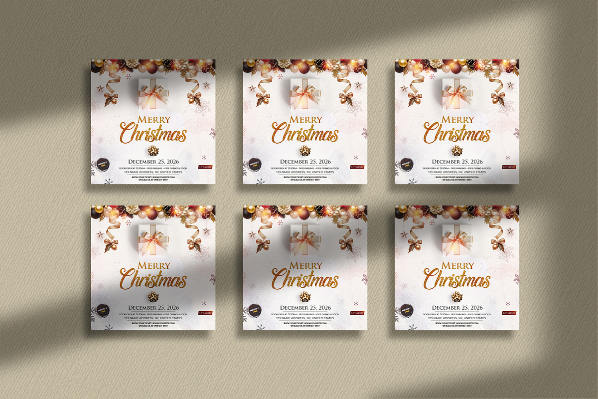 White Christmas Instagram Banner PSD, a Social Media Template by PixelsDesign (Photo 3 of 3)