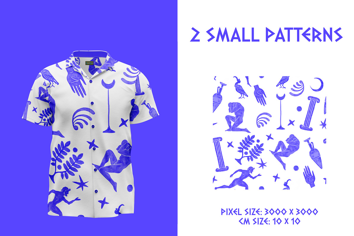 Ancient Greek Illustrations Set, a Pattern Graphic by La Caleya patterns (Photo 4 of 6)