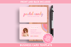 Pastel Business Card, a Business Card Template by SunshineStudioBoutique