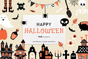 Happy halloween. Patterns & clipart., a Pattern Graphic by Getalo Viktoriia (Thumbnail 1 of 11)