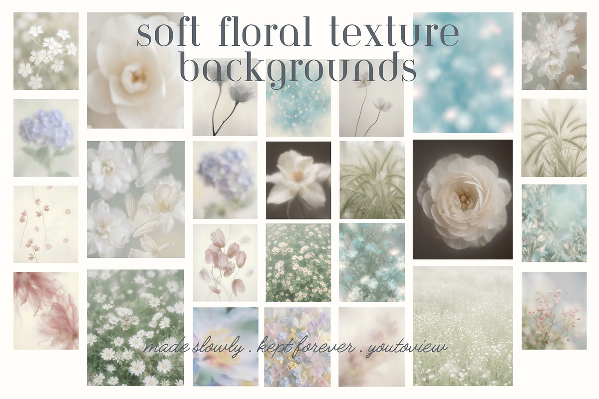 Soft Floral Texture Backgrounds, a Background Graphic by youtoview (Photo 4 of 19)
