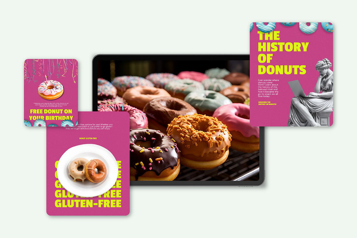 Canva Bakery & Donut Instagram Kit, a Design Template by SecondBrain Store (Photo 8 of 10)