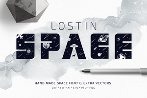 Lost In Space. Colored Font SVG