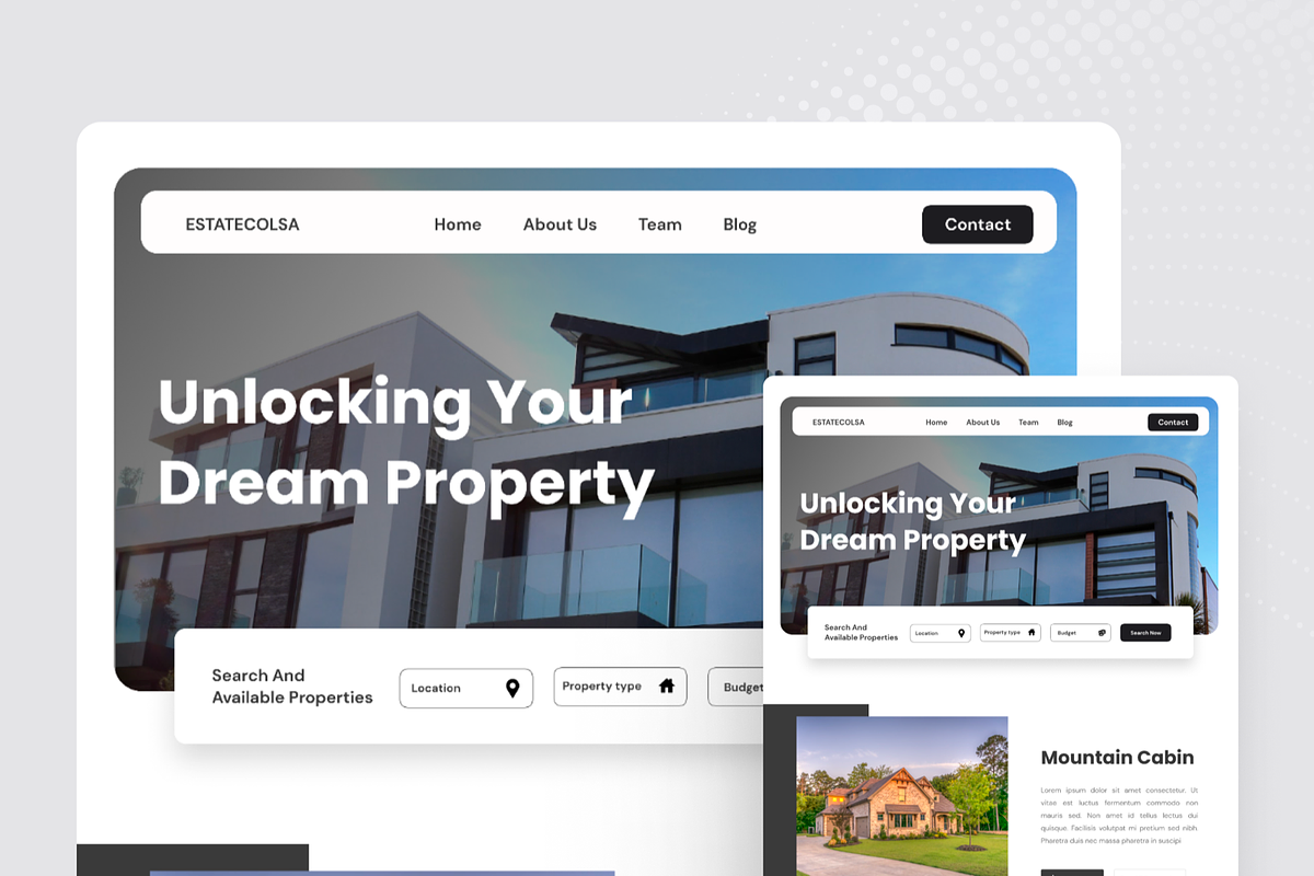 Estatecolsa Real Estate Landing Page, a Landing Page Template by SquidPixey (Photo 2 of 5)