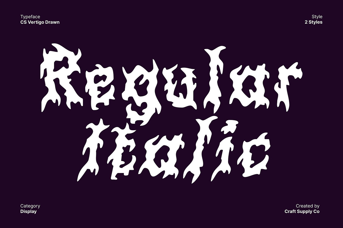 CS Vertigo Drawn, a Blackletter Font by Craft Supply Co. (Photo 2 of 8)